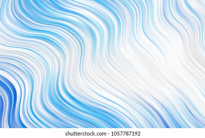 Light BLUE vector background with curved circles. Geometric illustration in marble style with gradient.  A new texture for your  ad, booklets, leaflets.