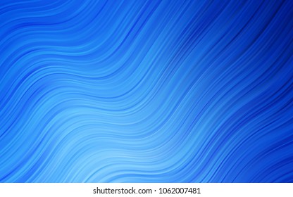 Light BLUE vector background with curved circles. Blurred geometric sample with gradient bubbles.  The template for cell phone backgrounds.