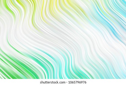 Light BLUE vector background with curved circles. A sample with blurred bubble shapes. The elegant pattern for brand book.
