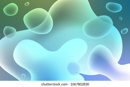 Light BLUE vector background with curved circles. Shining illustration, which consist of blurred lines, circles. A completely new template for your business design.