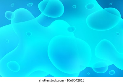 Light BLUE vector background with curved circles. Geometric illustration in memphis style with gradient.  The template for cell phone backgrounds.