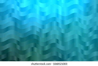 Light BLUE vector background with curved circles. Colorful abstract illustration with gradient lines. New composition for your brand book.