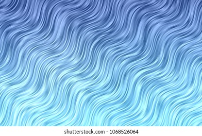 Light BLUE vector background with curved circles. Brand-new colored illustration in marble style with gradient. A completely new template for your business design.