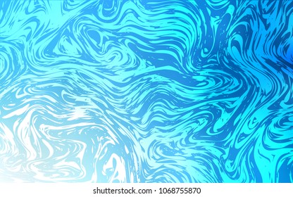 Light BLUE vector background with curved circles. An elegant bright illustration with gradient. The best blurred design for your business.