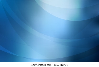 Light BLUE vector background with curved circles. A sample with blurred bubble shapes. A completely new memphis design for your business.