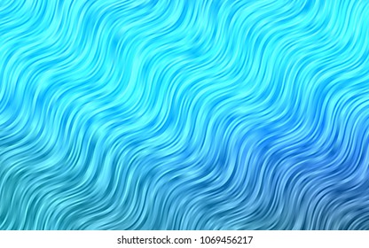 Light BLUE vector background with curved circles. A completely new color illustration in marble style. The best blurred design for your business.