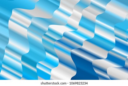 Light BLUE vector background with curved circles. An elegant bright illustration with gradient. A completely new marble design for your business.