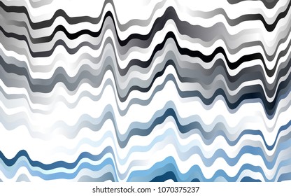 Light BLUE vector background with curved circles. Glitter abstract illustration with wry lines. Brand-new design for your ads, poster, banner.