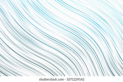 Light BLUE vector background with curved circles. A vague circumflex abstract illustration with gradient. New composition for your brand book.