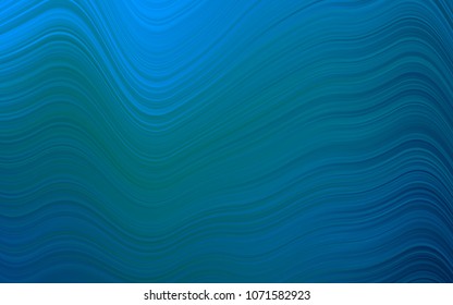 Light BLUE vector background with curved circles. A vague circumflex abstract illustration with gradient. Marble design for your web site.