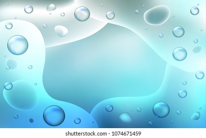 Light BLUE vector background with curved circles. Creative geometric illustration in memphis style with gradient. New composition for your brand book.