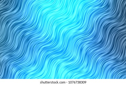 Light BLUE vector background with curved circles. A completely new color illustration in marble style. The elegant pattern for brand book.
