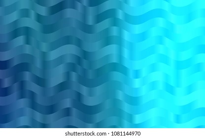 Light BLUE vector background with curved circles. Shining illustration, which consist of blurred lines, circles. Pattern for your business design.