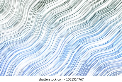 Light BLUE vector background with curved circles. A vague circumflex abstract illustration with gradient. Textured wave pattern for backgrounds.