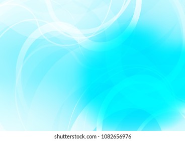 Light BLUE vector background with curved circles. Colorful illustration in abstract marble style with gradient. Marble design for your web site.