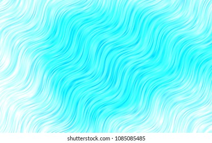 Light BLUE vector background with curved circles. Colorful abstract illustration with gradient lines. The template for cell phone backgrounds.