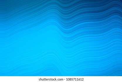 Light BLUE vector background with curved circles. A sample with blurred bubble shapes. The template for cell phone backgrounds.