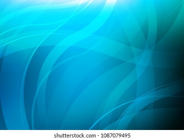 Light BLUE vector background with curved circles. Brand new colored illustration in marble style with gradient. The elegant pattern for brand book.