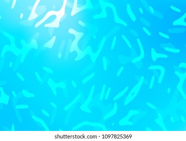 Light BLUE vector background with curved circles. Creative geometric illustration in marble style with gradient. A completely new template for your business design.