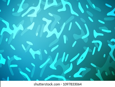 Light BLUE vector background with curved circles. A vague circumflex abstract illustration with gradient. The best blurred design for your business.