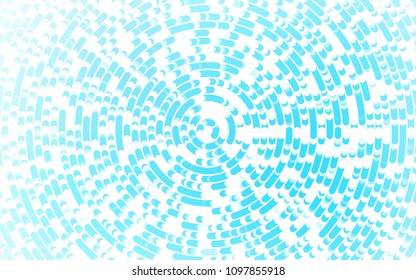 Light BLUE vector background with curved circles. Creative geometric illustration in marble style with gradient. Brand-new design for your ads, poster, banner.