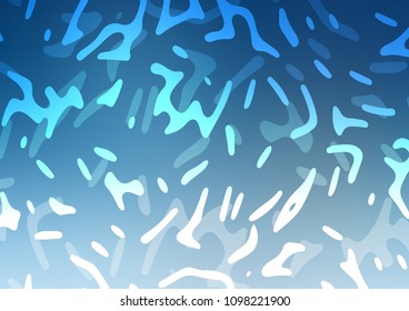 Light BLUE vector background with curved circles. A vague circumflex abstract illustration with gradient. The best blurred design for your business.