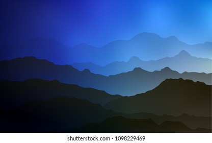 Light BLUE vector background with curved circles. A sample with blurred bubble shapes. The elegant pattern for brand book.