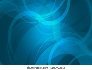 Light BLUE vector background with curved circles. Blurred geometric sample with gradient bubbles.  Marble style for your business design.