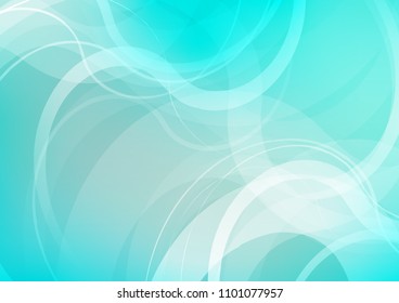Light BLUE vector background with curved circles. Shining crooked illustration in marble style. Textured wave pattern for backgrounds.