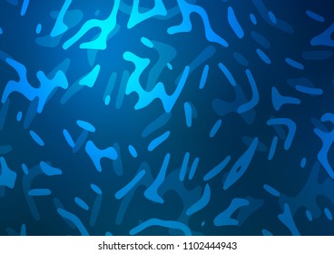 Light BLUE vector background with curved circles. Shining crooked illustration in marble style. A new texture for your  ad, booklets, leaflets.