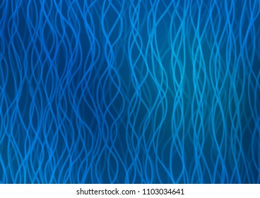 Light BLUE vector background with curved circles. Creative illustration in halftone marble style with gradient. The elegant pattern for brand book.