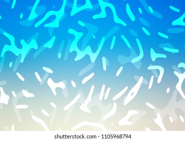 Light BLUE vector background with curved circles. A completely new color illustration in marble style. The best blurred design for your business.
