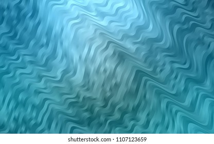 Light BLUE vector background with curved circles. Modern gradient abstract illustration with bandy lines. Brand-new design for your ads, poster, banner.