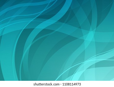Light BLUE vector background with curved circles. A vague circumflex abstract illustration with gradient. A completely new marble design for your business.