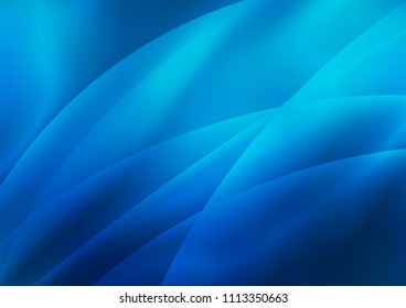 Light BLUE vector background with curved lines. Shining colored illustration with narrow lines. Smart design for your business advert.