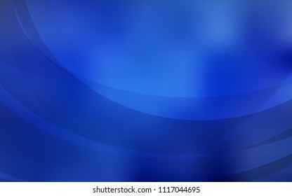 Light BLUE vector background with curved circles. Creative illustration in halftone marble style with gradient. The elegant pattern for brand book.
