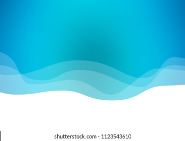 Light BLUE vector background with curved circles. Modern gradient abstract illustration with bandy lines. The elegant pattern for brand book.