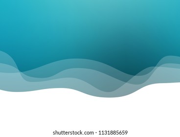 Light BLUE vector background with curved circles. Blurred geometric sample with gradient bubbles.  The elegant pattern for brand book.