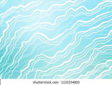 Light BLUE vector background with curved circles. An elegant bright illustration with gradient. A completely new template for your business design.