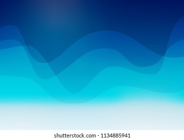 Light BLUE vector background with curved circles. Modern gradient abstract illustration with bandy lines. Marble style for your business design.