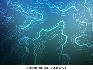 Light BLUE vector background with curved circles. Colorful illustration in abstract marble style with gradient. New composition for your brand book.