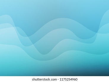 Light BLUE vector background with curved circles. Colorful illustration in abstract marble style with gradient. The best blurred design for your business.