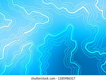 Light BLUE vector background with curved circles. A sample with blurred bubble shapes. New composition for your brand book.