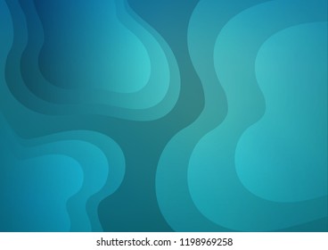 Light BLUE vector background with curved circles. Glitter abstract illustration with wry lines. Brand new design for your ads, poster, banner.