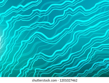 Light BLUE vector background with curved circles. Shining crooked illustration in marble style. A completely new marble design for your business.