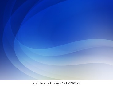 Light BLUE vector background with curved circles. Shining crooked illustration in marble style. A new texture for your  ad, booklets, leaflets.