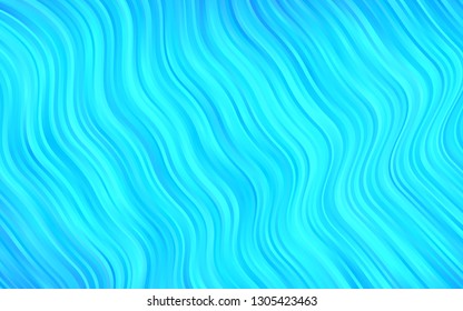 Light BLUE vector background with curved circles. A sample with blurred bubble shapes. New composition for your brand book.