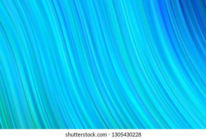 Light BLUE vector background with curved circles. Glitter abstract illustration with wry lines. New composition for your brand book.