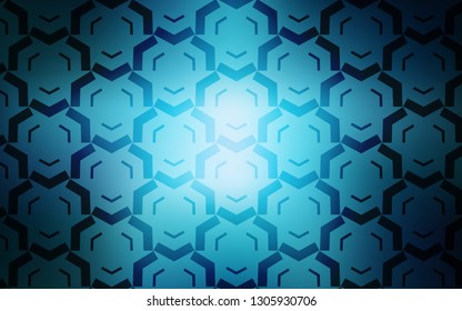 Light BLUE vector background with curved lines. Creative illustration in halftone style with gradient. Abstract style for your business design.