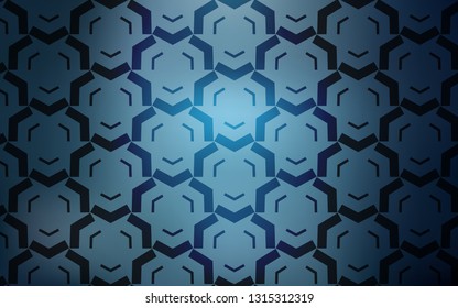 Light BLUE vector background with curved lines. Shining colorful illustration in simple style. Template for cell phone screens.